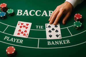 Mesa de bacará disponível no 571BET cassino online.
