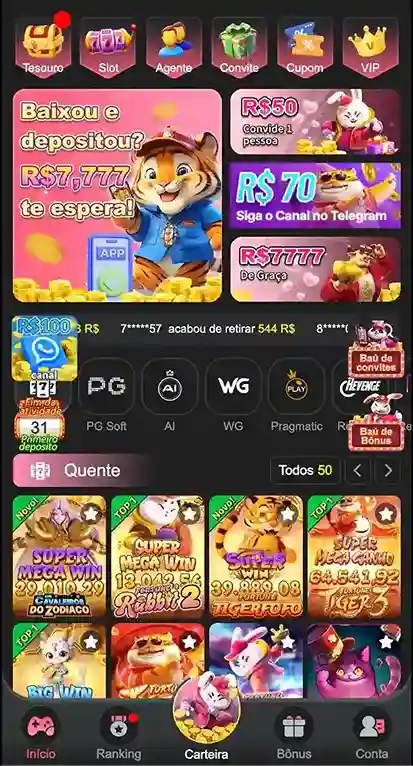 Tela inicial do 571BET app